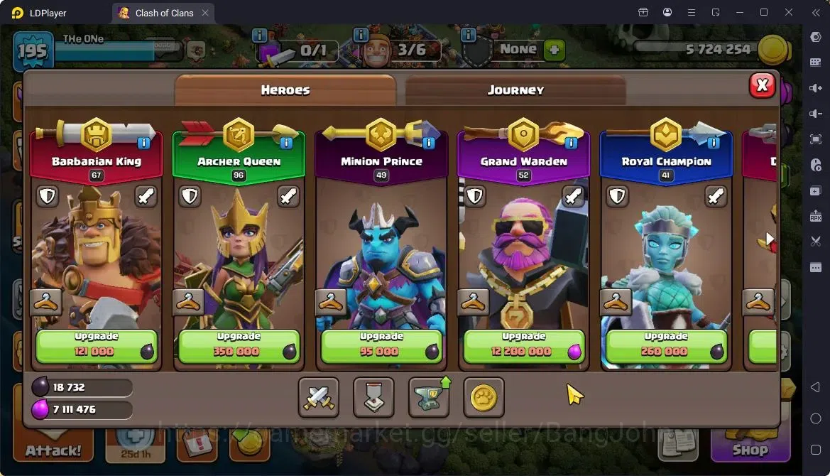 Clash of Clans Accounts High-End Global |TH 17-BH 10|LVL195|BK67,AQ96,MP49,GW52,RC41,DD9|BM26,BC22|6 Legend skin & 8 7