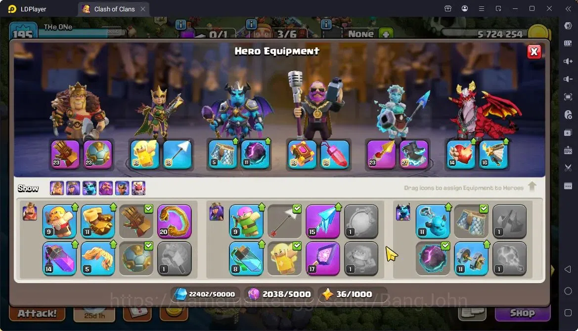 Clash of Clans Accounts High-End Global |TH 17-BH 10|LVL195|BK67,AQ96,MP49,GW52,RC41,DD9|BM26,BC22|6 Legend skin & 8 9