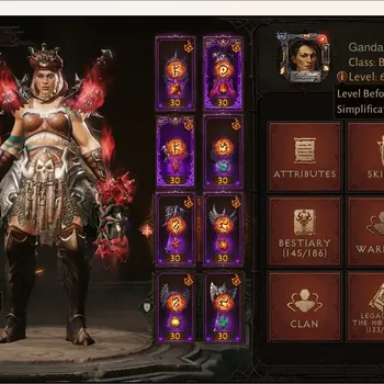 Diablo Immortal Accounts Mid-Tier NA - Sin War|Lv 60 (1686) Barbarian - Gladiator|CR 63207|Reso 2700 |Inverno XV|Ash Sweeper
