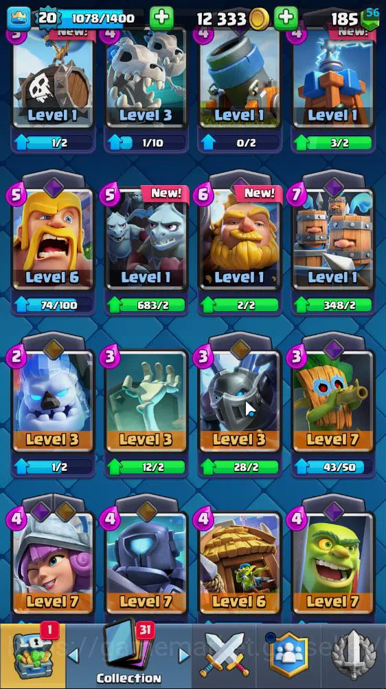 Clash Royale Accounts Lv 20|Trophy 3764|KTL 8|Limited Skin|Card 63| 2 EV image 7