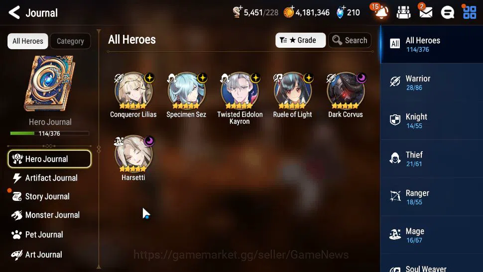 Epic Seven Accounts Starter ASIA Unverif|Starter|6 ML(DCorvus, Harsetti,TE Kayron, etc), Wukong, Fenne, etc|Poh+Bles ON|5K 6