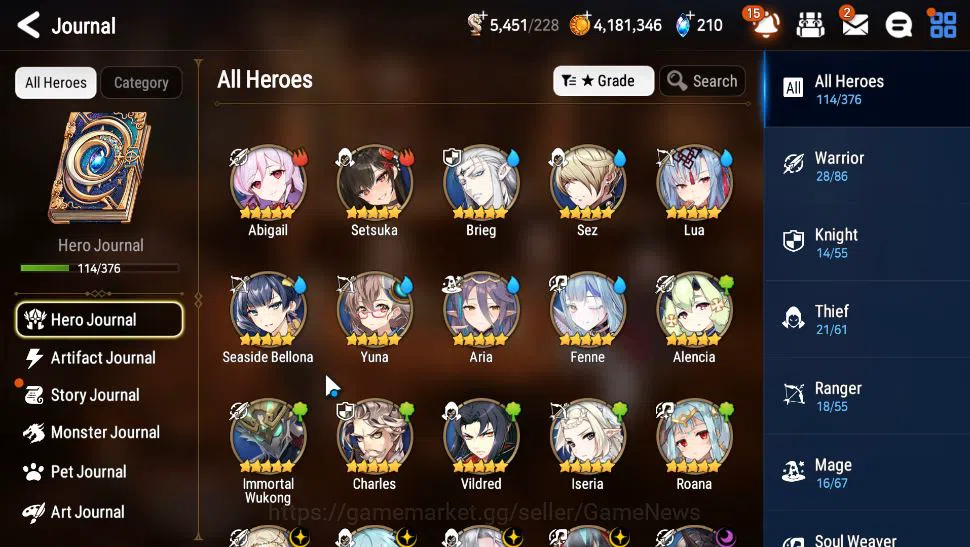 Epic Seven Accounts Starter ASIA Unverif|Starter|6 ML(DCorvus, Harsetti,TE Kayron, etc), Wukong, Fenne, etc|Poh+Bles ON|5K 7