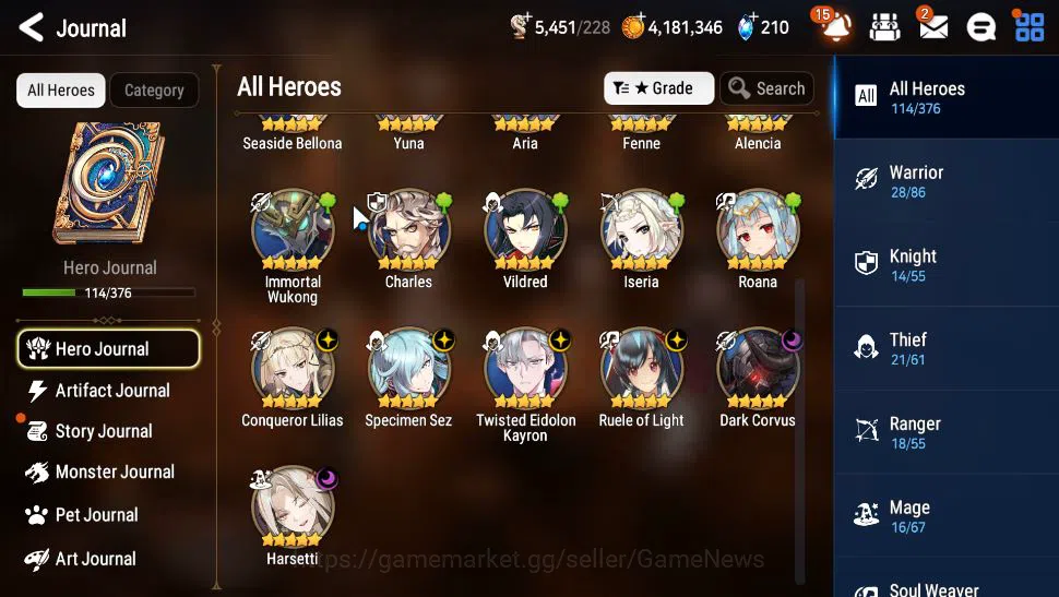 Epic Seven Accounts Starter ASIA Unverif|Starter|6 ML(DCorvus, Harsetti,TE Kayron, etc), Wukong, Fenne, etc|Poh+Bles ON|5K 8