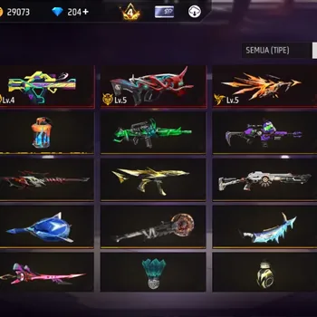 Free Fire Accounts Indonesia | 4 EVO (GROZA,AUG,FAMAS,MP40)|M1887-Mamba Gnaw| Bp Dark Knight | Check SS FF1057B