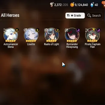 Epic Seven Accounts Starter Global Unverif|Fresh Starter|5 ML(A.Elena,Lisette,Ruele,Etc.)|PoH+Bless ON|Theater Locked|Stigma