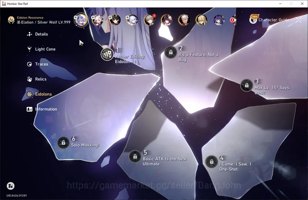 Honkai Star Rail Accounts ASIA | TL 65 | 8 LIMIT | SILVER WOLF | SPARXIE | D image 10