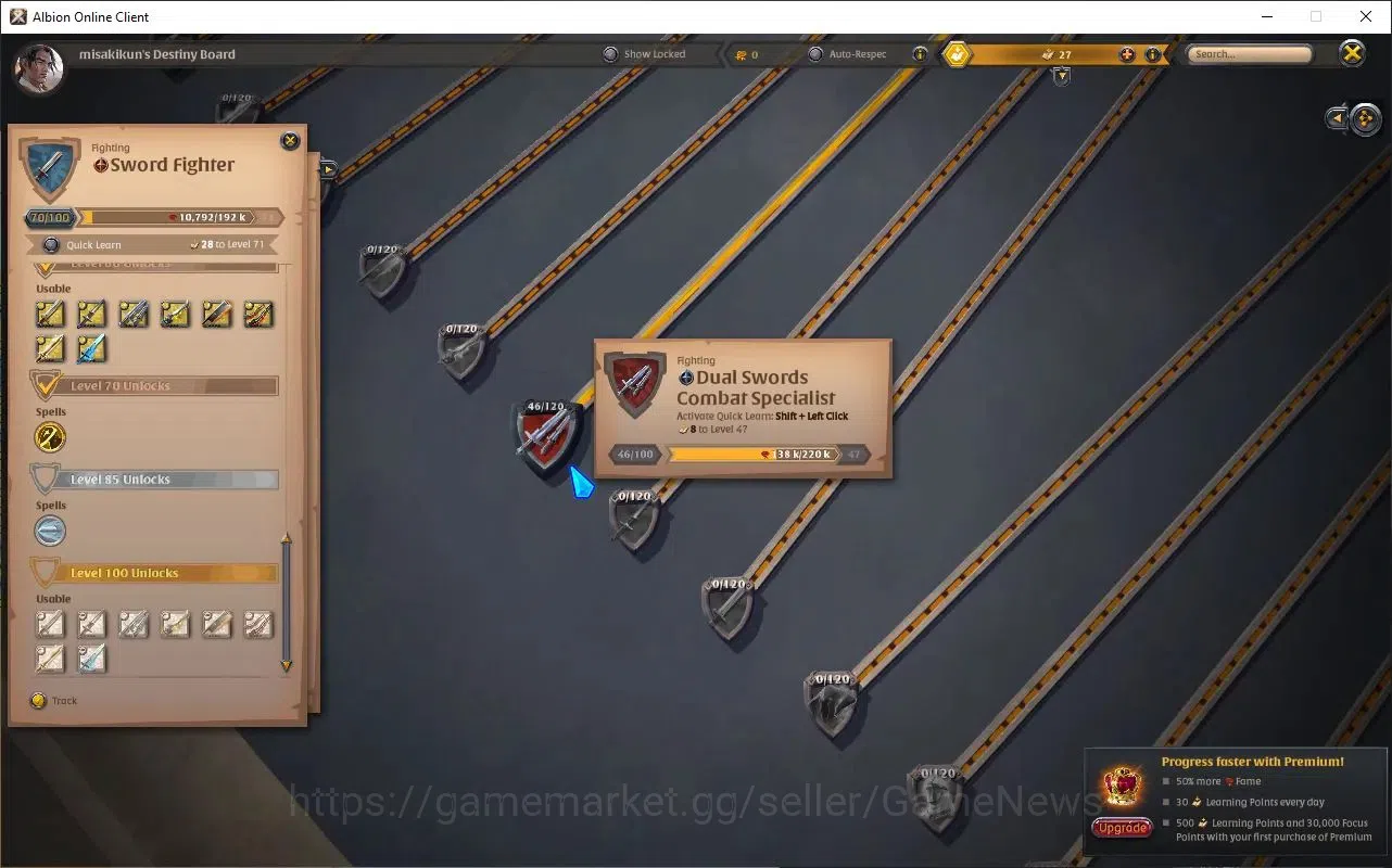 Albion Online Accounts High-End ASIA |5M Total Fame - 9,51M Bank Value|T8 Fiber Harvest Gather Equipment, T7 DualSword 5