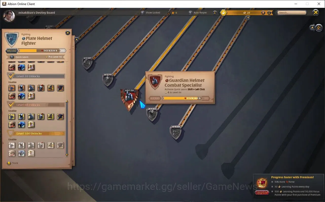 Albion Online Accounts High-End ASIA |5M Total Fame - 9,51M Bank Value|T8 Fiber Harvest Gather Equipment, T7 DualSword 9