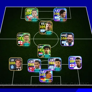 eFootball Accounts Legends & Iconic Players eFootball 2026 107 GK • 106 Neymar • 105+ Star Players | Messi • Mbappé