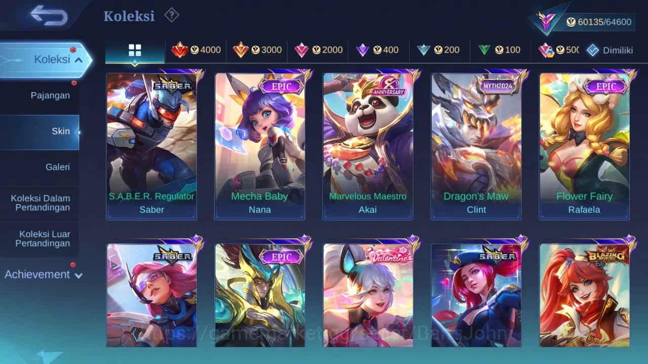 Mobile Legends: Bang Bang Accounts GLOBAL Hero 131 Skin 291 | Zodiac Selena | KOF Kar image 3