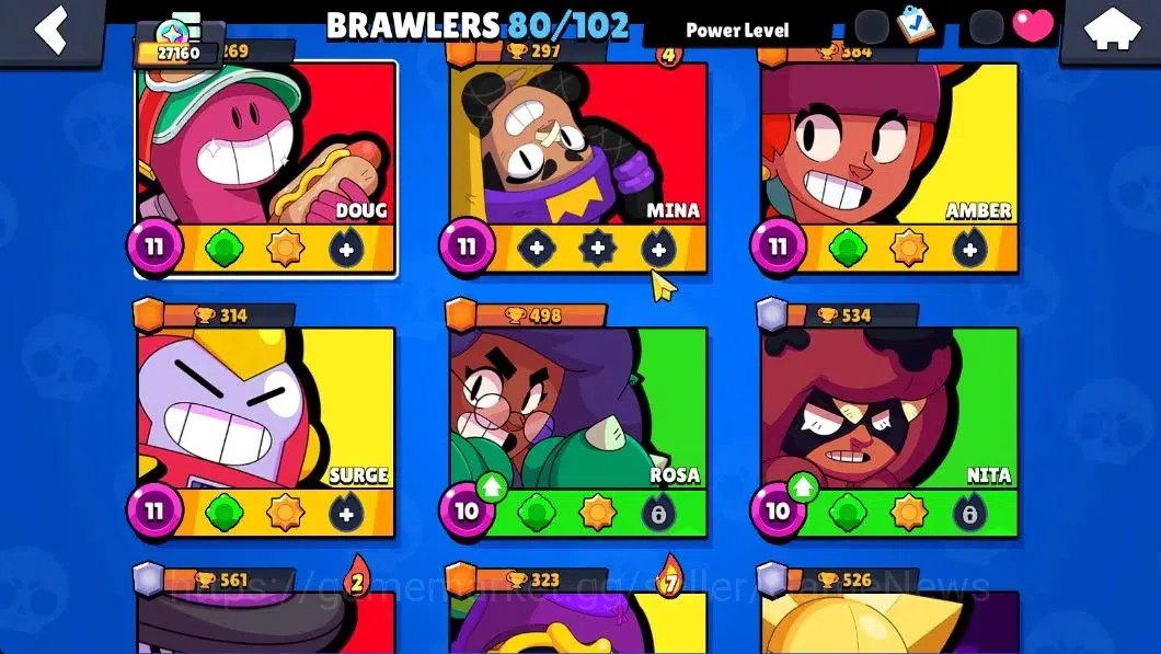 Brawl Stars Accounts Lv 90|27K Trophy|80 Brawlers 16 Max Lvl|UL Sirius| image 7