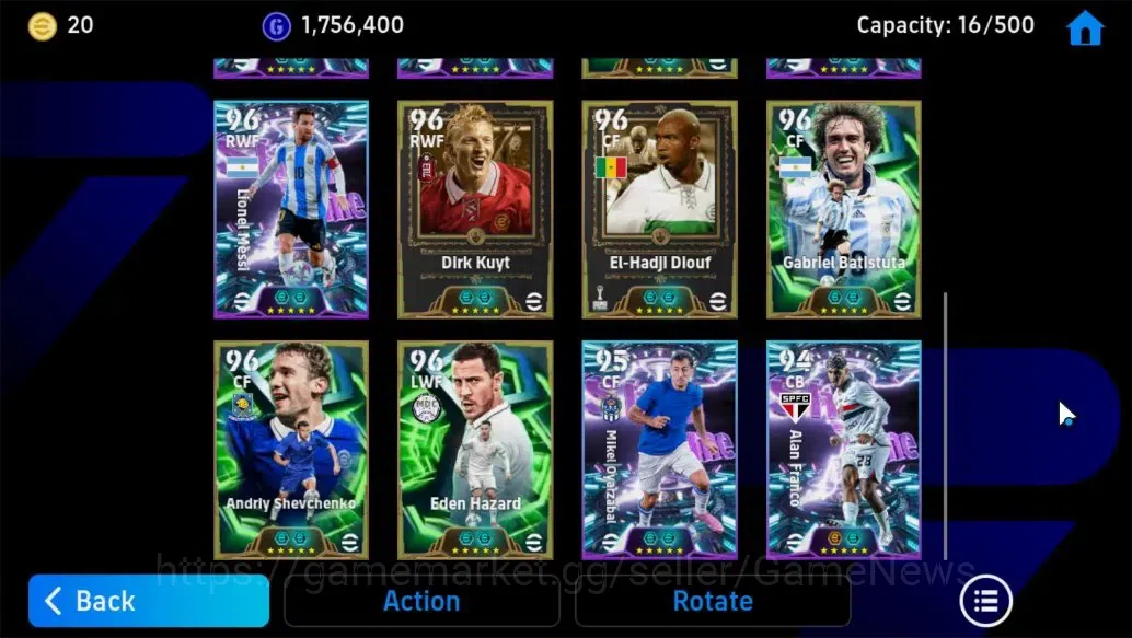 eFootball Accounts Android||Johan Cruyff, Alan Franco, Oliver Kahn, R image 10