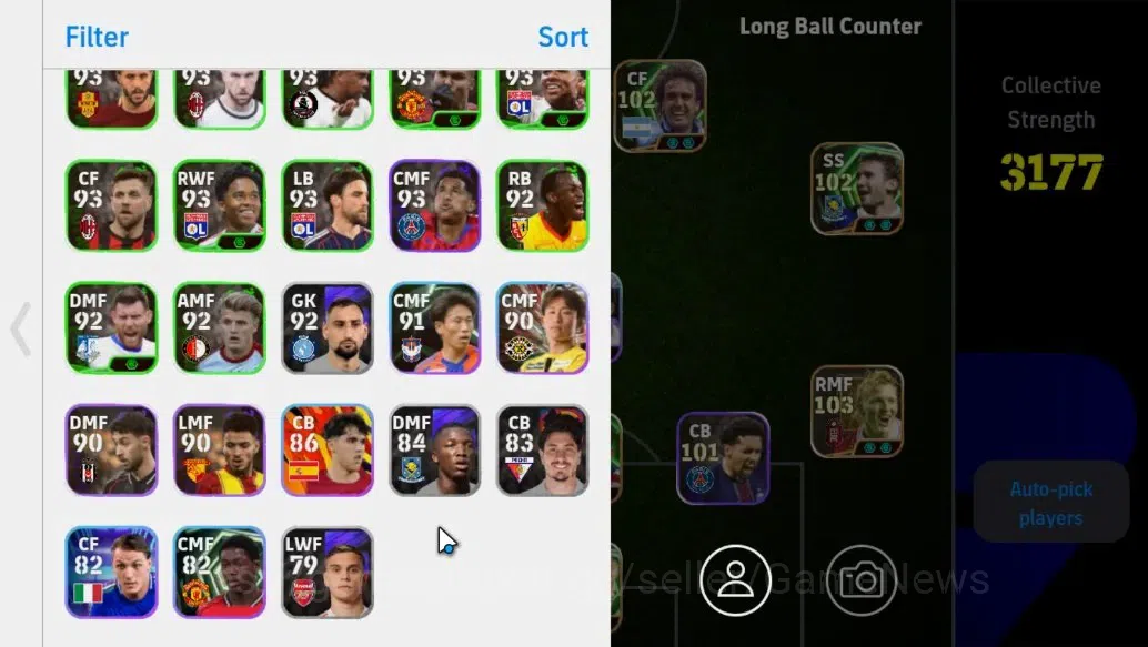 eFootball Accounts Android||Johan Cruyff, Alan Franco, Oliver Kahn, R image 4
