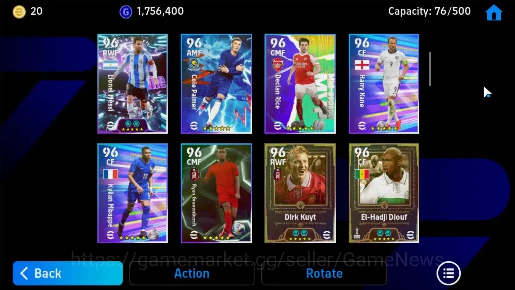 eFootball Accounts Android||Johan Cruyff, Alan Franco, Oliver Kahn, R image 7