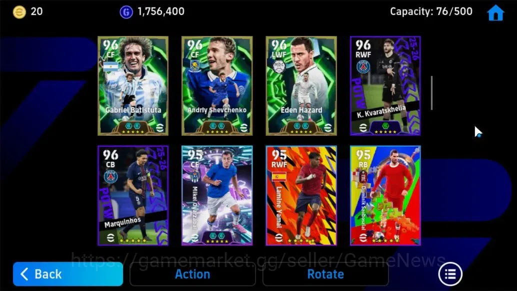 eFootball Accounts Android||Johan Cruyff, Alan Franco, Oliver Kahn, R image 8