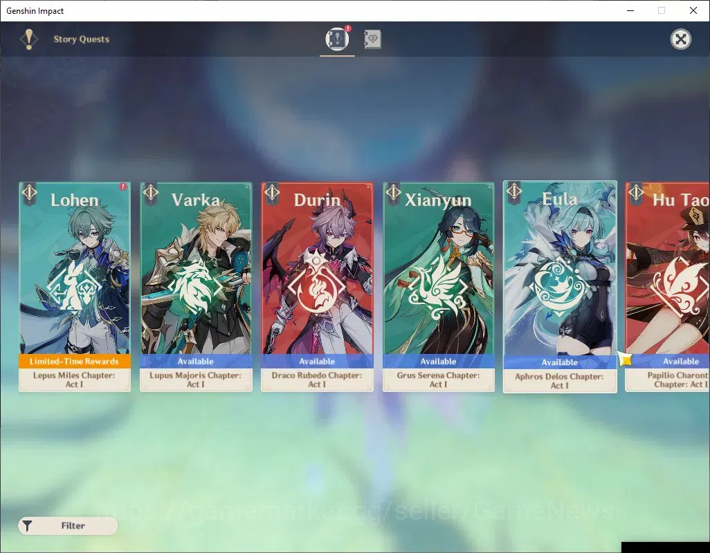 Genshin Impact Accounts ASIA|AR 55|5 Limited + 3 (*5 Weapon)|[Skirk,Escoff image 19