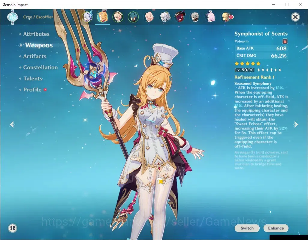 Genshin Impact Accounts ASIA|AR 55|5 Limited + 3 (*5 Weapon)|[Skirk,Escoff image 5