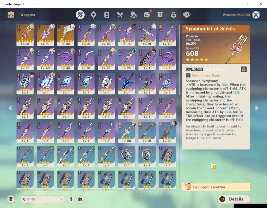 Genshin Impact Accounts ASIA|AR 55|5 Limited + 3 (*5 Weapon)|[Skirk,Escoff image 6
