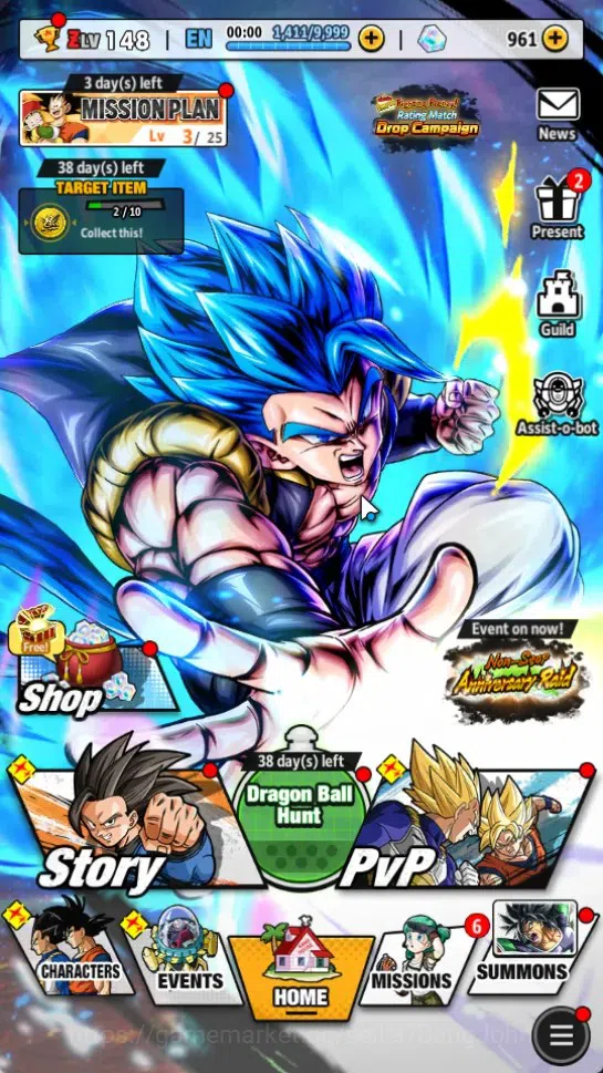 Dragon Ball Legends Accounts Android|Lvl 148|21M Total Power|961 CC|1 LR|3 UL|L image 1