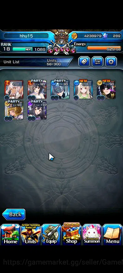 Grand Summoners Accounts Global|Rank 18|7 Ascend|InumutaTW,S Miyu,Isliid,Ch image 3