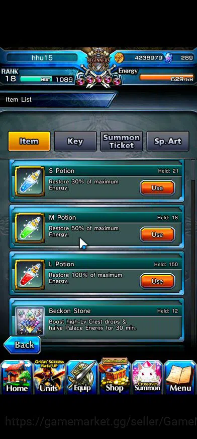 Grand Summoners Accounts Global|Rank 18|7 Ascend|InumutaTW,S Miyu,Isliid,Ch image 6