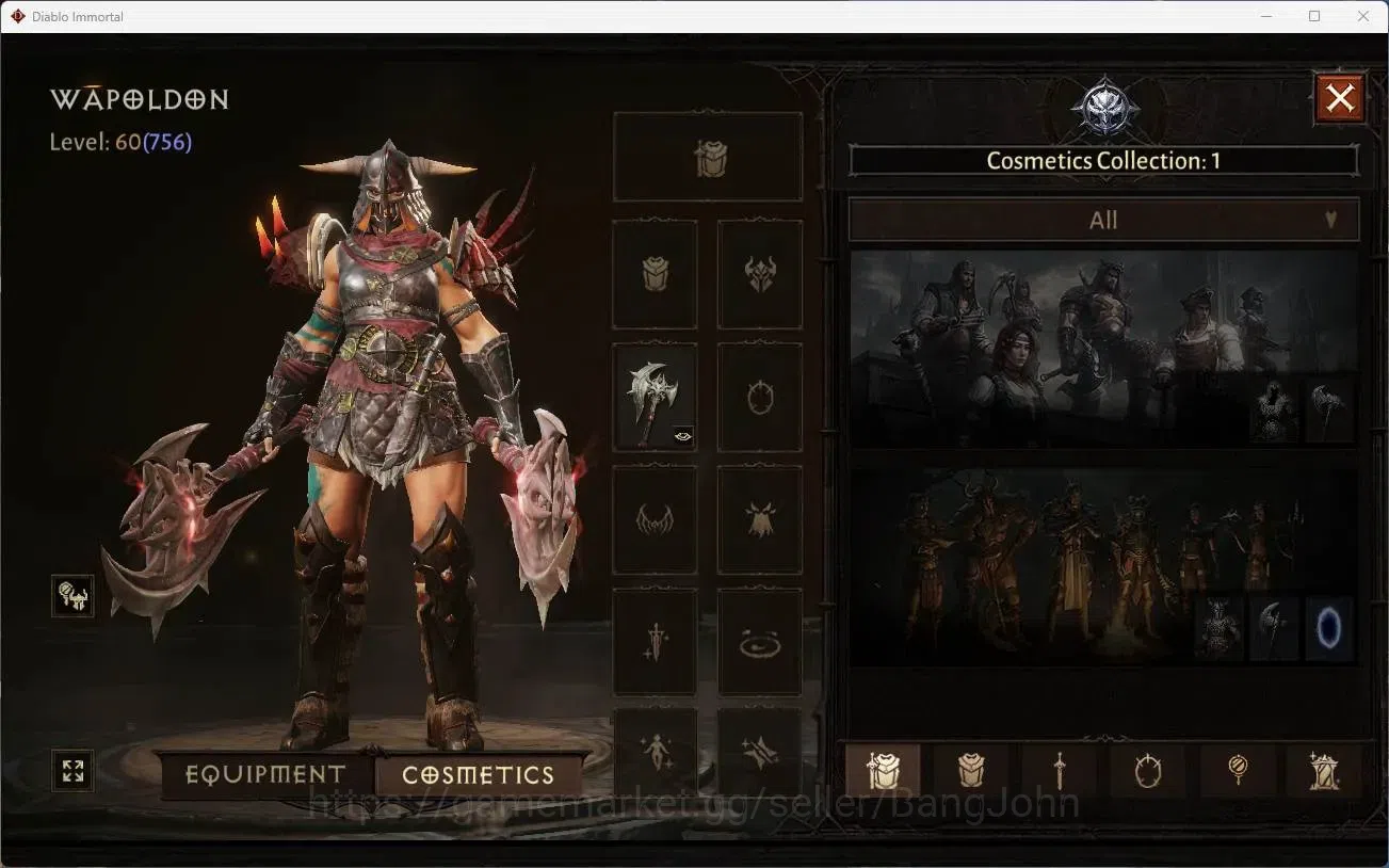 Diablo Immortal Accounts High-End NA - High heavens | 60 (756) Barbarian-Harbinger | CR 40k | Reso 330 | Inferno 3 | Varog 10