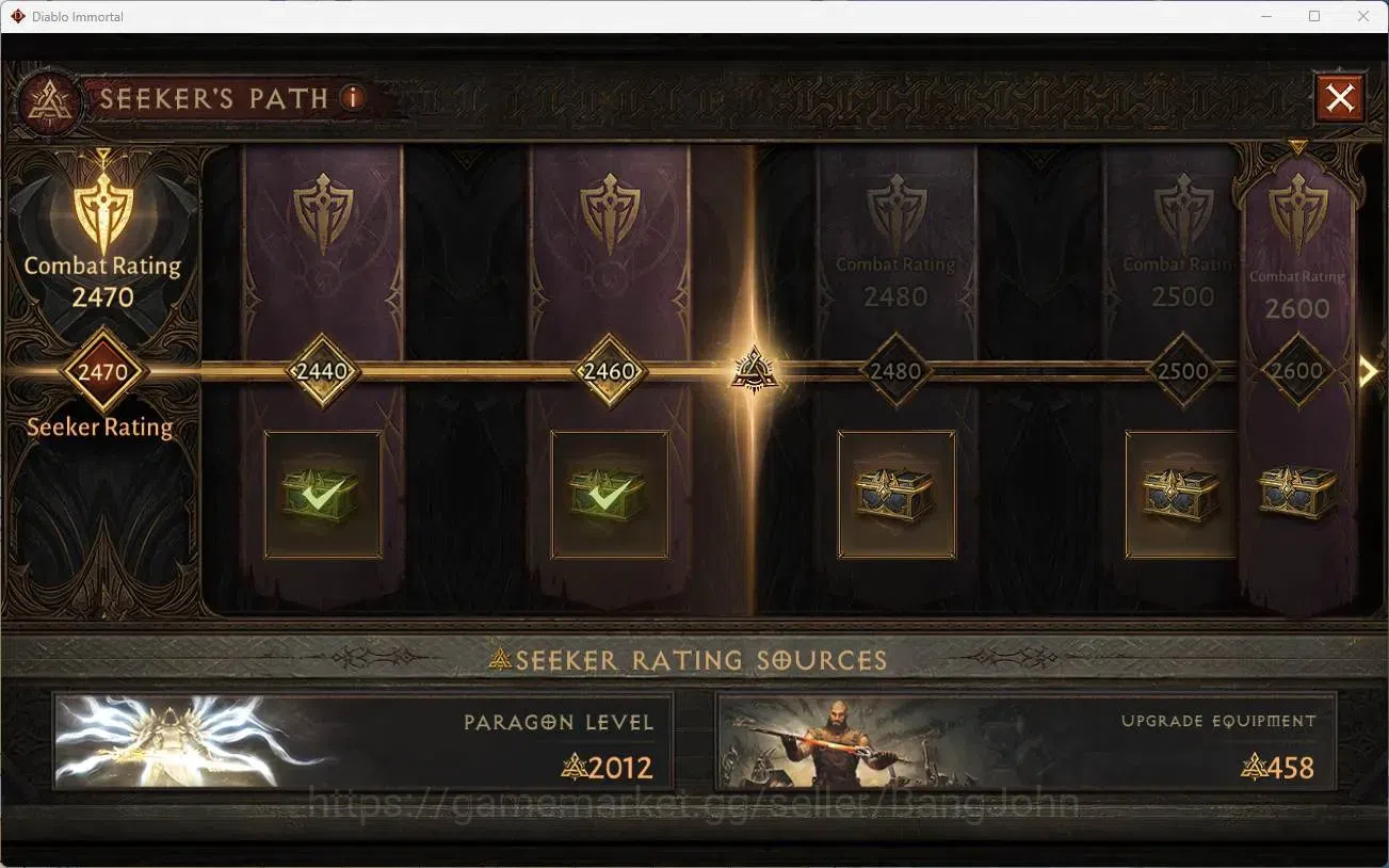 Diablo Immortal Accounts High-End NA - High heavens | 60 (756) Barbarian-Harbinger | CR 40k | Reso 330 | Inferno 3 | Varog 6