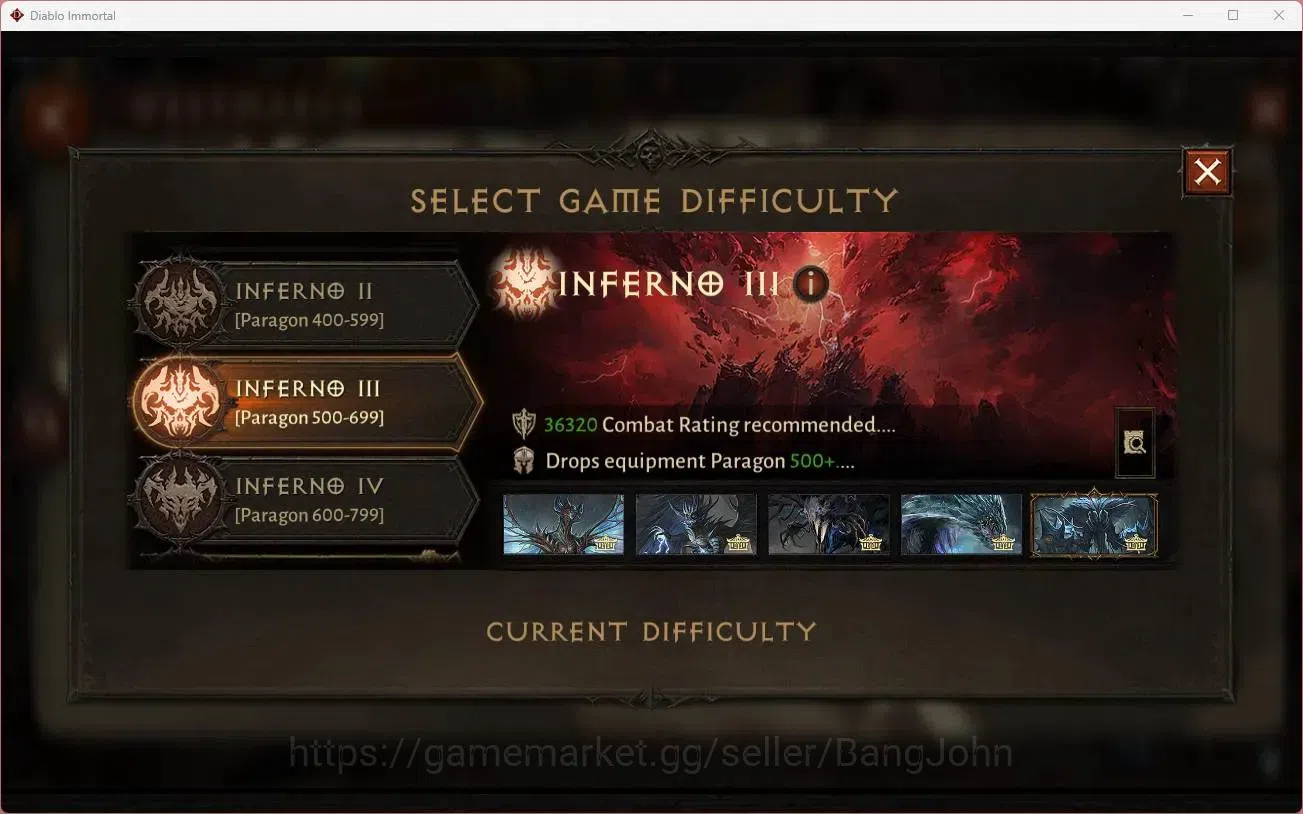 Diablo Immortal Accounts High-End NA - High heavens | 60 (756) Barbarian-Harbinger | CR 40k | Reso 330 | Inferno 3 | Varog 7