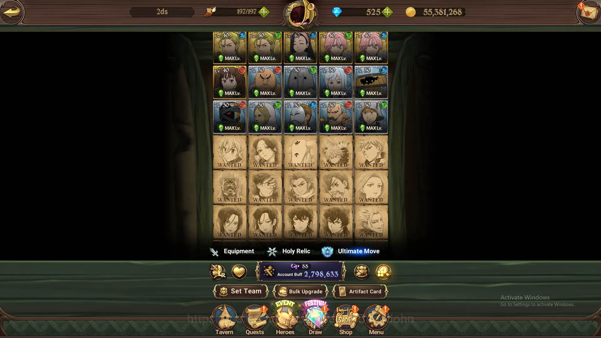 The Seven Deadly Sins: Grand Cross Accounts Others ASIA|2.79MM CC||1LR elizabeth|UR Salos,Sabunak,Meresca,Souls 13