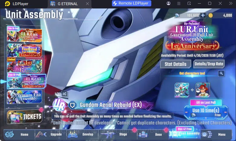 Global Rank 1 | FreshStory | 106+K Diamond, Selector Banner On, 8Gundam SSR+ 1Supp SSR | Gacha Acc, LogBandai Check SS RA226B SD Gundam G Generation ETERNAL Accounts Global Rank 1 | FreshStory | 106+K Diamond, Selector Banner On, 8Gundam SSR+ 1Supp