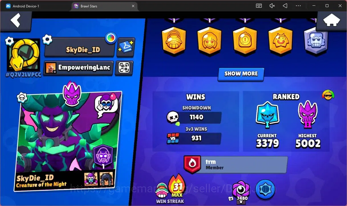Brawl Stars Accounts Global | 19430 Thropy|65 Brawler|16 Max Hypercharg image 3