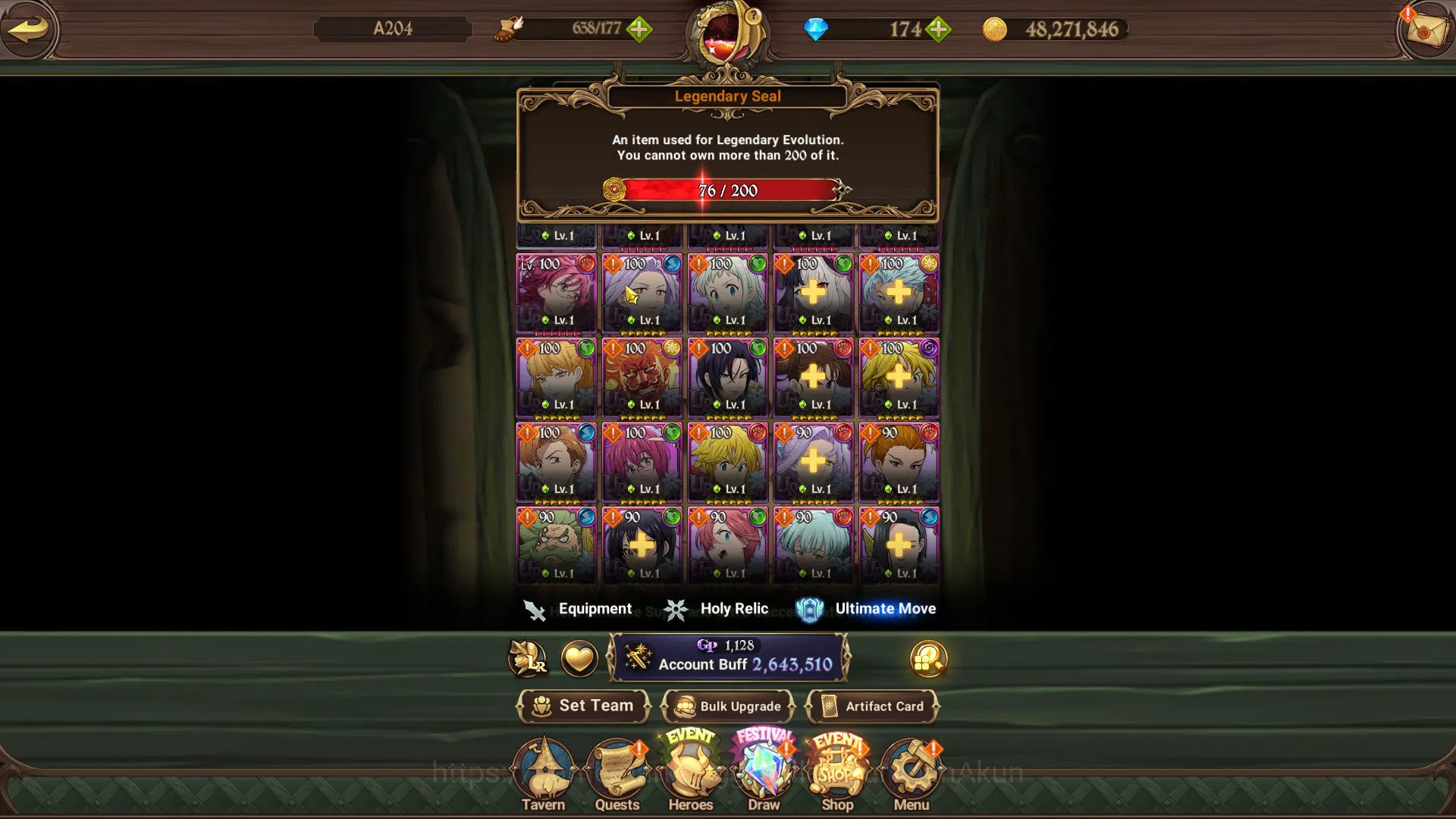 The Seven Deadly Sins: Grand Cross Accounts Asia |2,6M CC|1 LR+9 UR+174 Dm+Collab Solev+76 LE| image 2