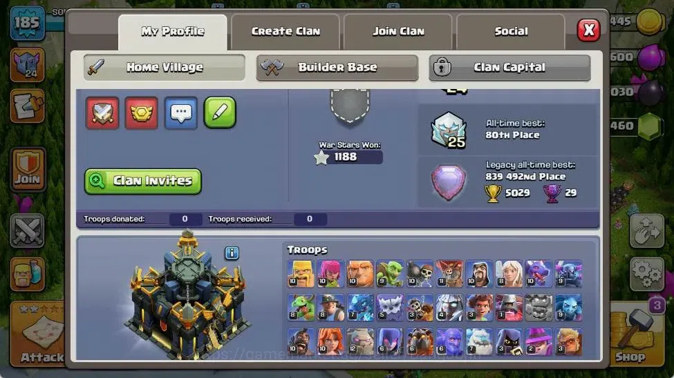 Clash of Clans Accounts Global | TH 17-BH 10 | LVL 185 | HH 9 | AQ 74 ,MP image 1