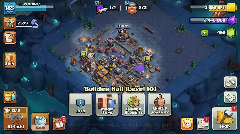 Clash of Clans Accounts Global | TH 17-BH 10 | LVL 185 | HH 9 | AQ 74 ,MP image 17