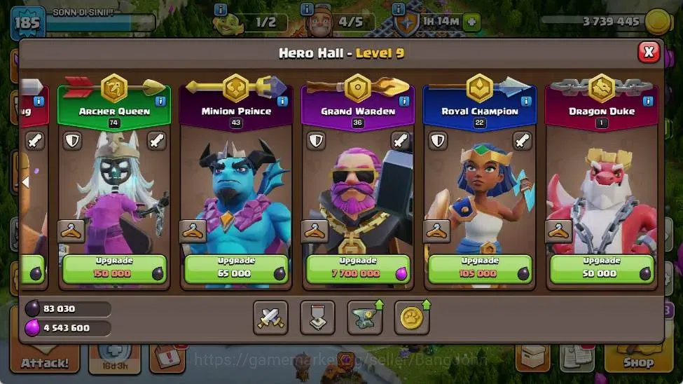 Clash of Clans Accounts Global | TH 17-BH 10 | LVL 185 | HH 9 | AQ 74 ,MP image 7
