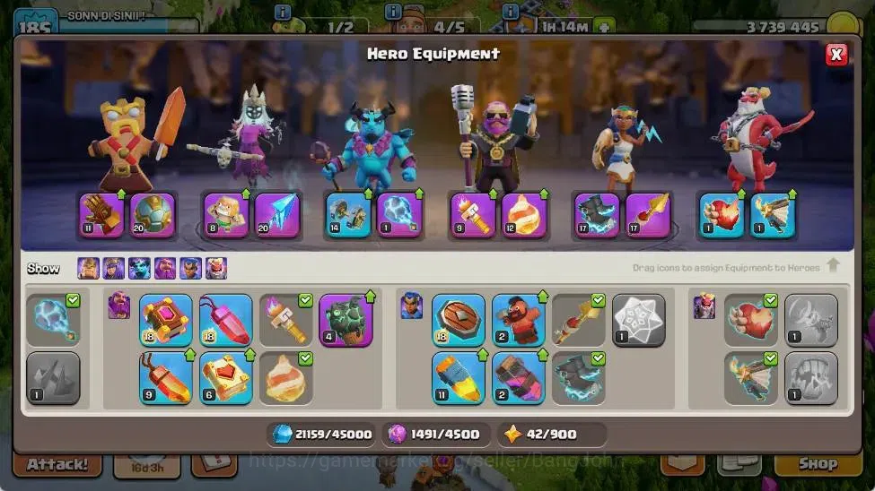 Clash of Clans Accounts Global | TH 17-BH 10 | LVL 185 | HH 9 | AQ 74 ,MP image 9