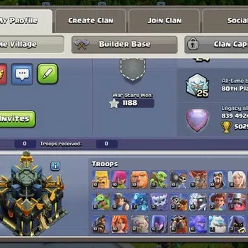 Clash of Clans High-End Global | TH 17-BH 10 | LVL 185 | HH 9 | AQ 74 ,MP  image 1