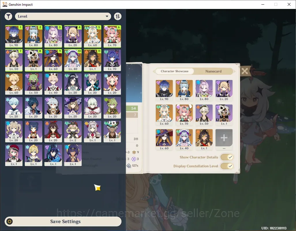 Genshin Impact Accounts Others ASIA|AR 54|4Limit PremFlins+Signature,SemiPrem Vesna + ChrSTD Diona,Amber Etc|MC 1