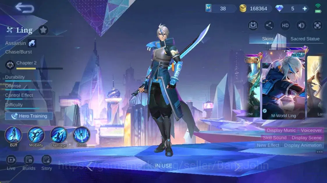 Mobile Legends: Bang Bang Accounts Global|Hero 132|Skin 260|Renowned|KOF Karina|STUN  image 12