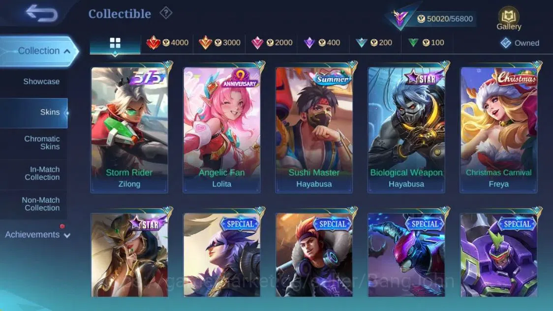 Mobile Legends: Bang Bang Accounts Global|Hero 132|Skin 260|Renowned|KOF Karina|STUN  image 18