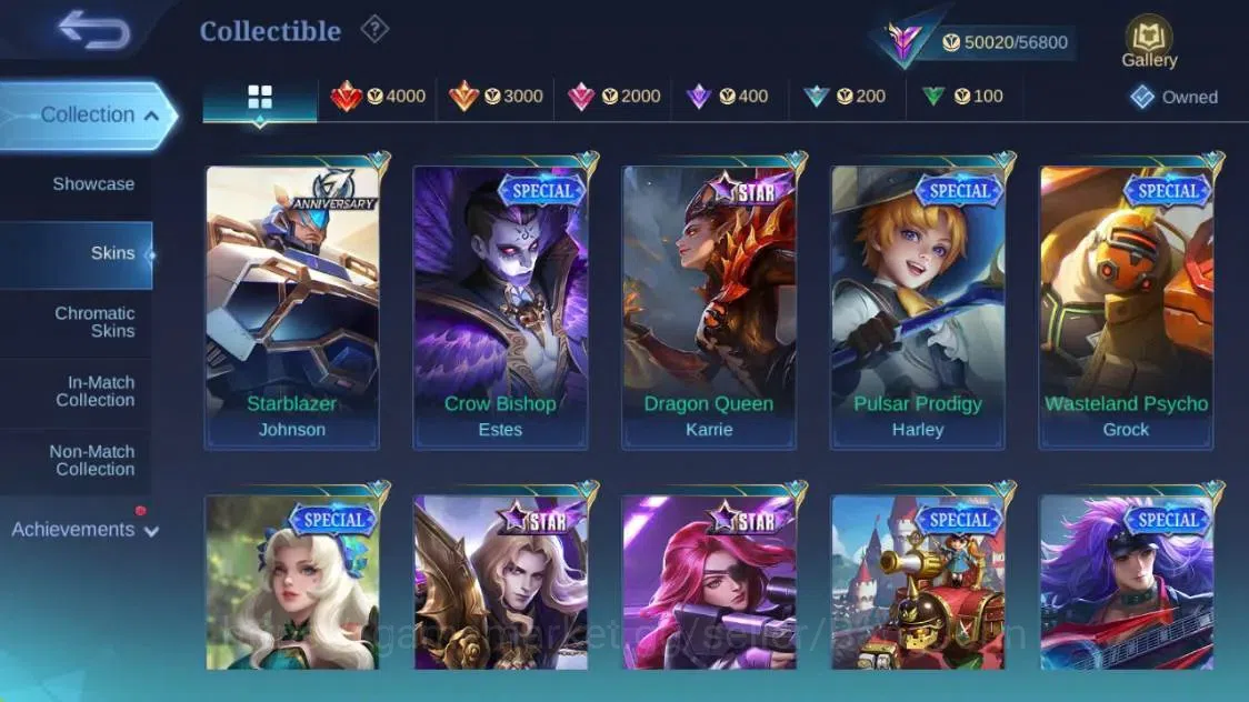 Mobile Legends: Bang Bang Accounts Global|Hero 132|Skin 260|Renowned|KOF Karina|STUN  image 19