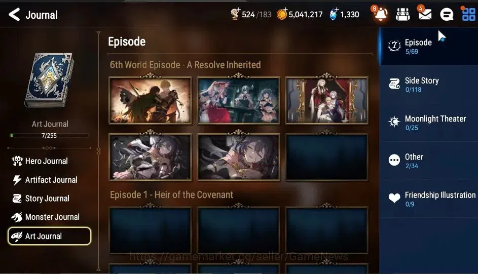 Epic Seven Accounts GLOBAL Unverif|New Era|7 ML(Salome,Straze,LC Bello image 8