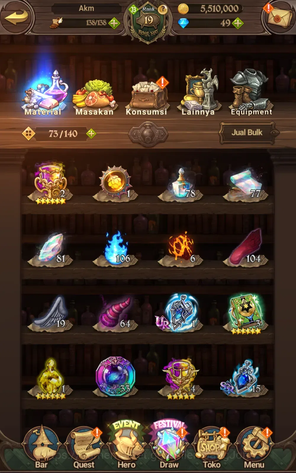 The Seven Deadly Sins: Grand Cross Accounts ASIA | 590K CC | Sabunak, Merlin esca, ODK |  7DS0 image 6