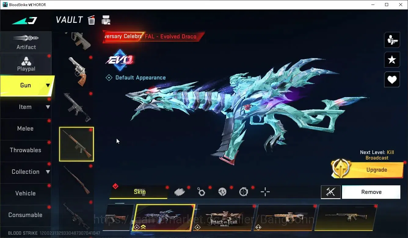 Blood Strike Accounts ASIA |1 Evo Melee:Zenpakuto-Zangetsu|1 Evo:Fal|5 C image 16