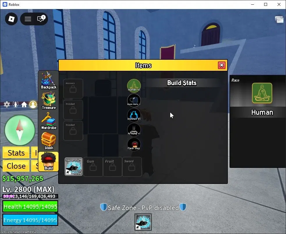 Roblox Accounts Blox Fruit|Lv 2800|Sharkman Karate|14M Beli 15K Frag|1 Myth Wp [Hallow Scythe] 1 Myth Fruit [Shadow]|Human 6