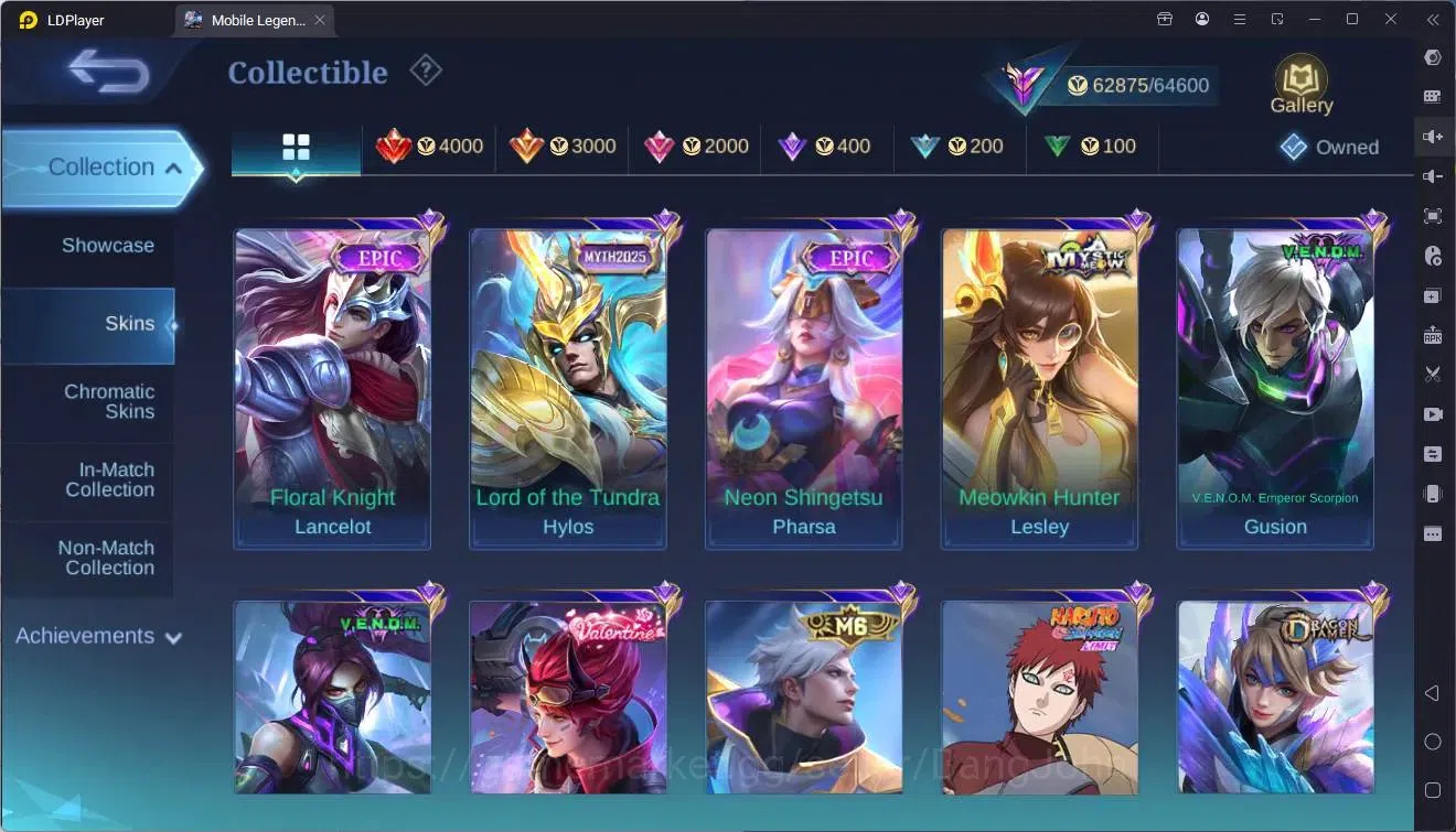 Mobile Legends: Bang Bang Accounts Global|Hero 130|Skin 274|Renowned|Legend Lunox|KOF image 14