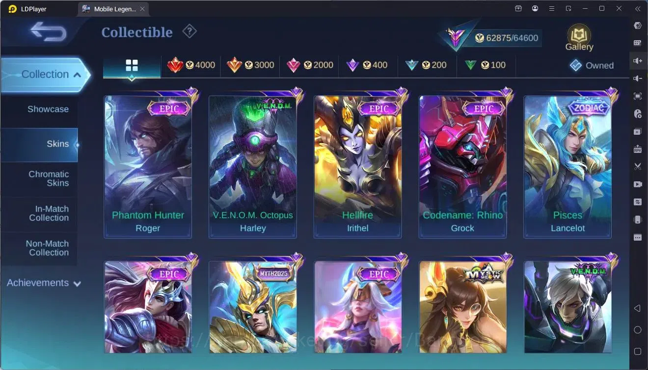 Mobile Legends: Bang Bang Accounts Global|Hero 130|Skin 274|Renowned|Legend Lunox|KOF image 15