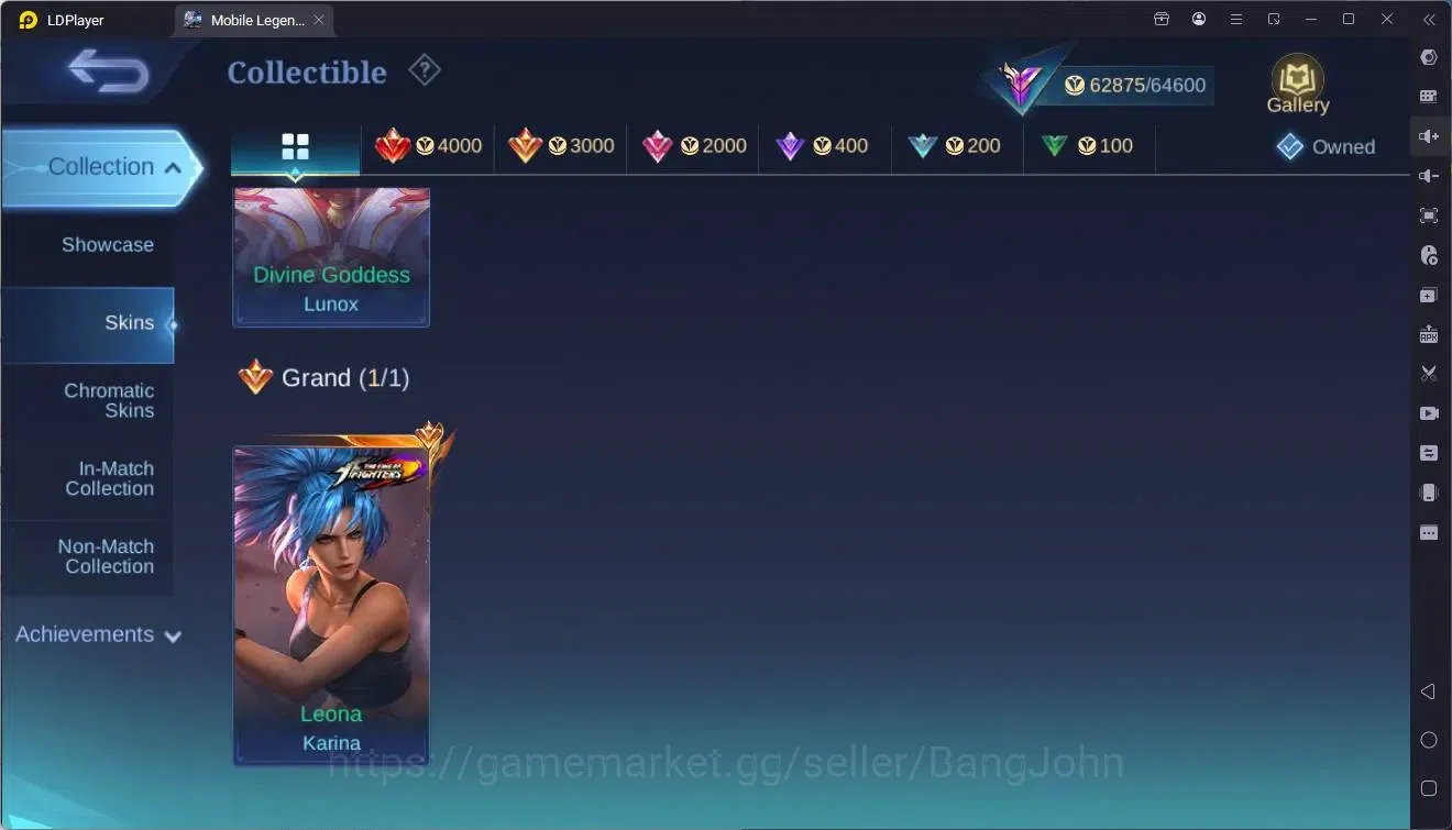 Mobile Legends: Bang Bang Accounts Global|Hero 130|Skin 274|Renowned|Legend Lunox|KOF image 19