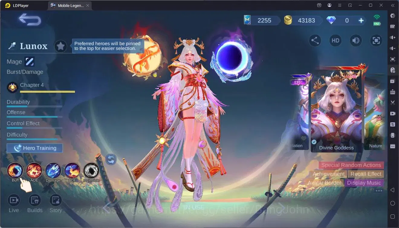 Mobile Legends: Bang Bang Accounts Global|Hero 130|Skin 274|Renowned|Legend Lunox|KOF image 9