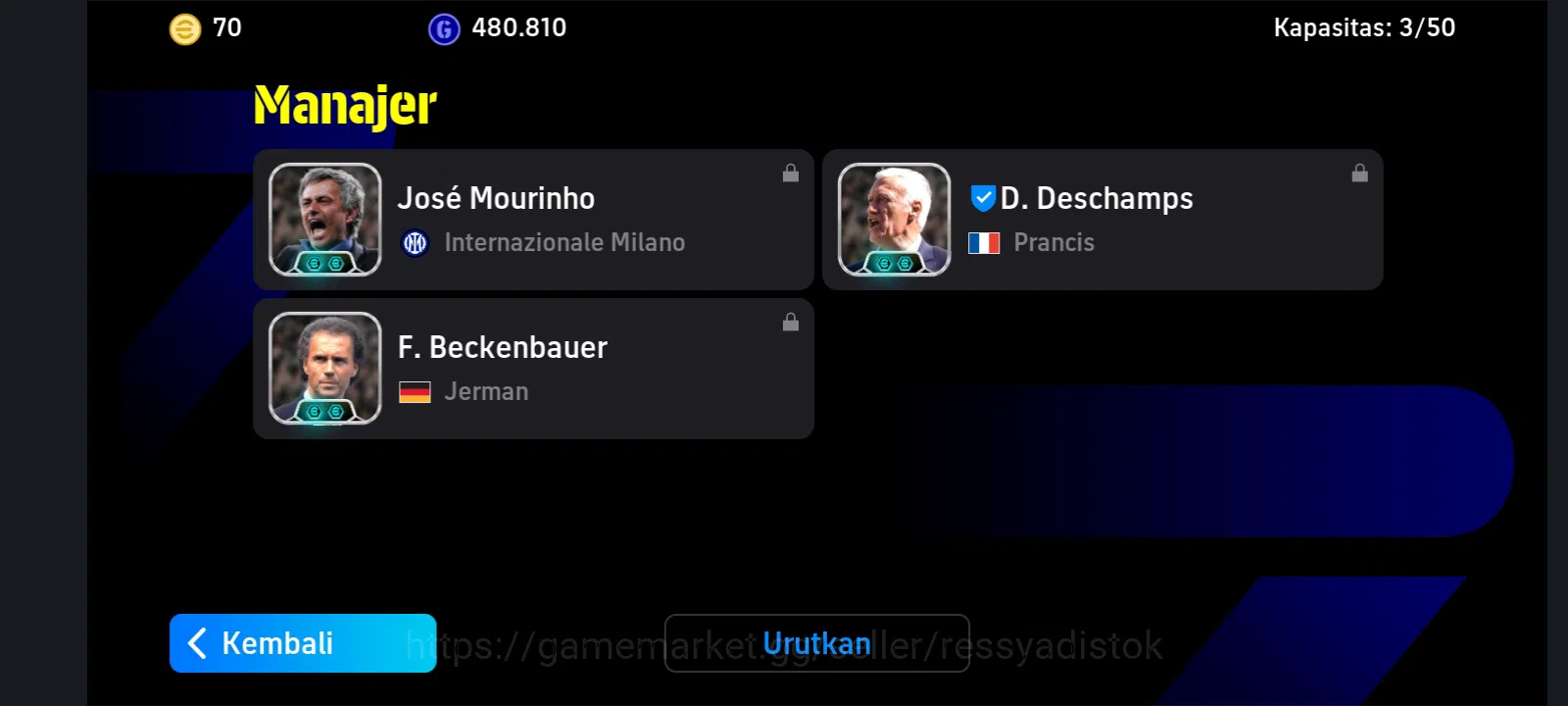 eFootball Accounts Legends & Iconic Players EFOOTBALL 2026 | PACK FRANCE, G BATISTUTA, M SILVERTE, D NUNEZ, 3 MANAGER 4